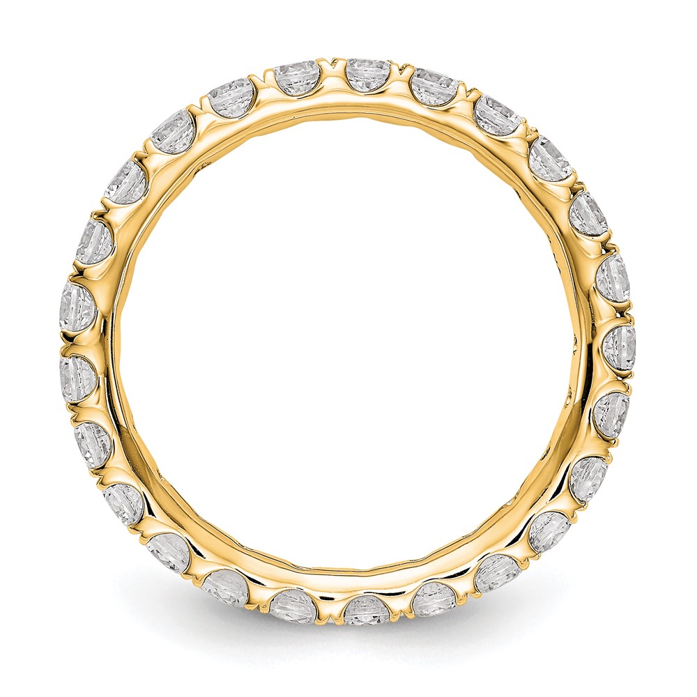 True Origin 14k 1 1/2 carat Lab Grown Diamond VS+ F+ Complete Size 5.5 Eternity Band (ET0005-150-55Y4LD)