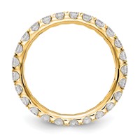 14K Yellow Gold 1.50 Carat Lab Grown Diamond VS SI+ G+ Complete Shared Prong Eternity Band view 2
