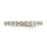 14K Yellow Gold 1.50 Carat Lab Grown Diamond VS SI+ G+ Complete Shared Prong Eternity Band view 5
