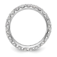 14K White Gold 2 Carat Lab Grown Diamond VS SI+ G+ Complete Shared Prong Eternity Band view 2