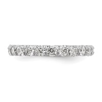 14K White Gold 2 Carat Lab Grown Diamond VS SI+ G+ Complete Shared Prong Eternity Band view 5