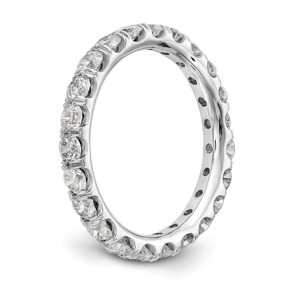 True Origin 14K White Gold 2 carat Lab Grown Diamond VS+ F+ Complete Size 8 Eternity Band (ET0005-200-8W4LD)