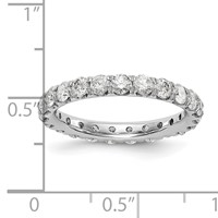 14K White Gold 2 Carat Lab Grown Diamond VS SI+ G+ Complete Shared Prong Eternity Band view 3