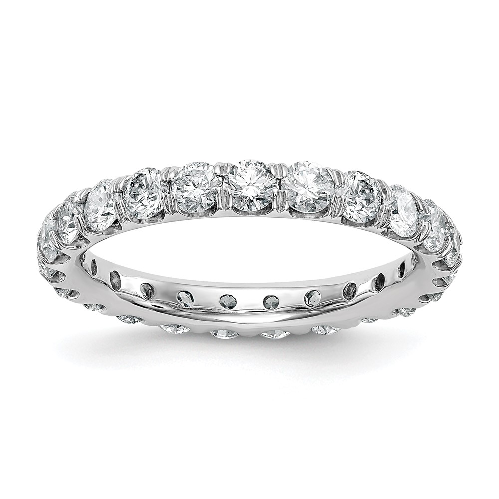 True Origin 14K White Gold 2 carat Lab Grown Diamond VS+ F+ Complete Size 8 Eternity Band (ET0005-200-8W4LD)