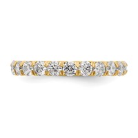 14K Yellow Gold 2 Carat Lab Grown Diamond VS SI+ G+ Complete Shared Prong Eternity Band view 5