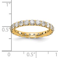 14K Yellow Gold 2 Carat Lab Grown Diamond VS SI+ G+ Complete Shared Prong Eternity Band view 3