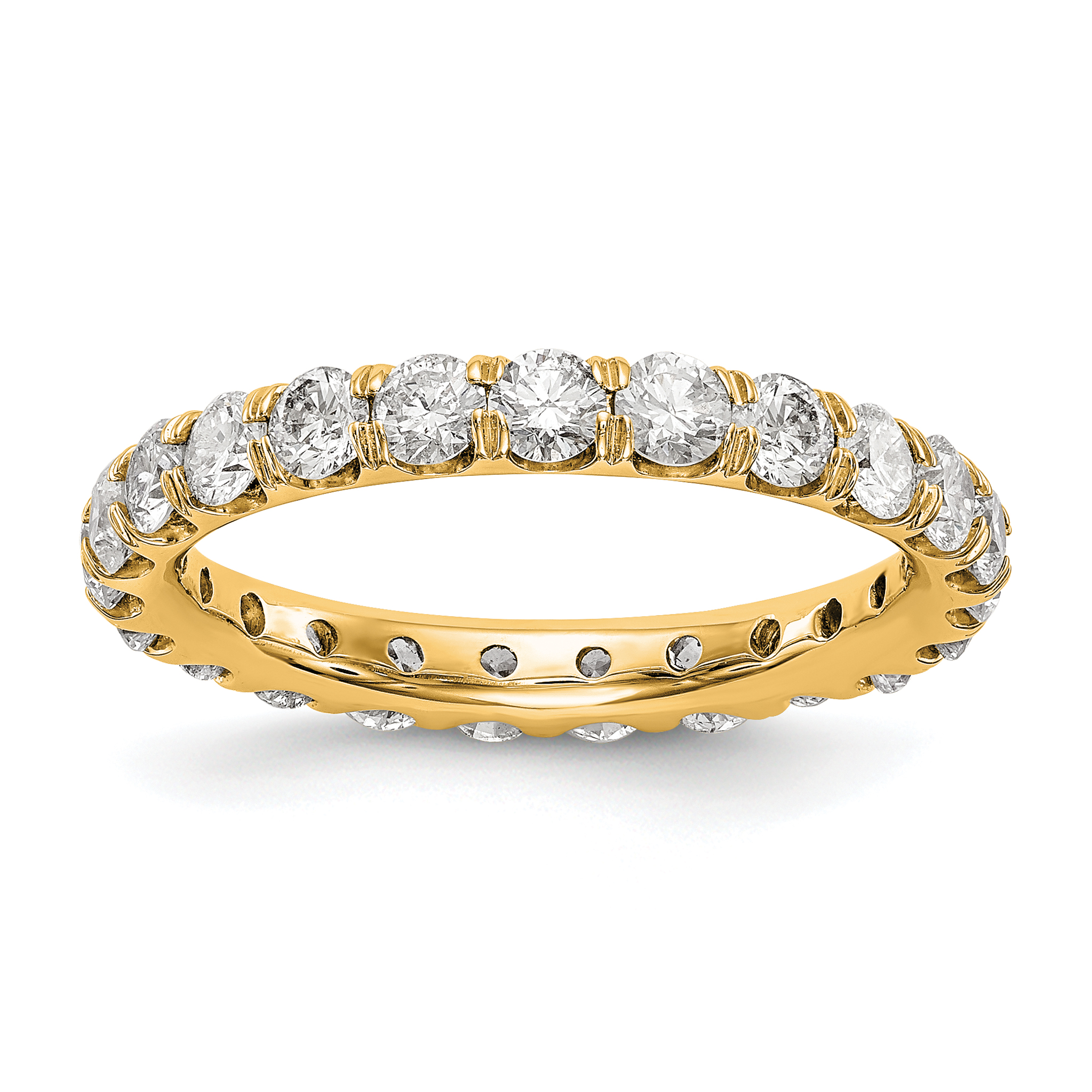 True Origin 14k 2 carat Lab Grown Diamond VS+ F+ Complete Size 8 Eternity Band (ET0005-200-8Y4LD)