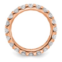 True Origin 14K Rose Gold 3 Carat Lab Grown Diamond VS+ F+ Complete Eternity Band view 2