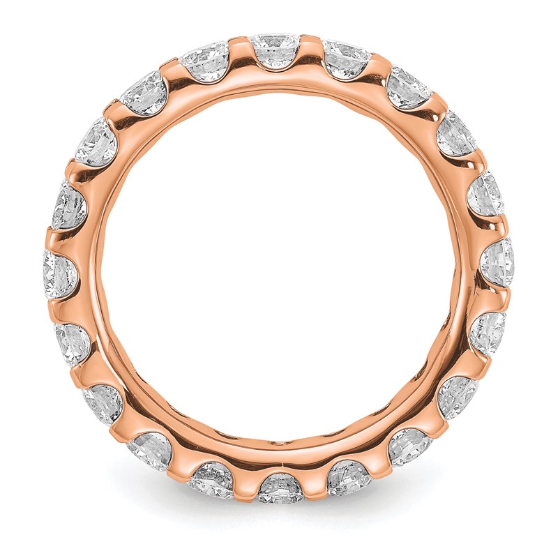 True Origin 14k Rose Gold 3 carat Lab Grown Diamond VS+ F+ Complete Size 7 Eternity Band