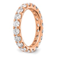 True Origin 14K Rose Gold 3 Carat Lab Grown Diamond VS+ F+ Complete Eternity Band view 4