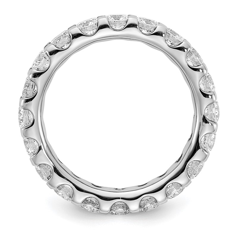 14k White Gold 3 carat Lab Grown Diamond VS/SI+ G+ Complete Size 8 Shared Prong Eternity Band