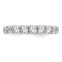 14K White Gold 3 Carat Lab Grown Diamond VS SI+ G+ Complete Shared Prong Eternity Band view 4