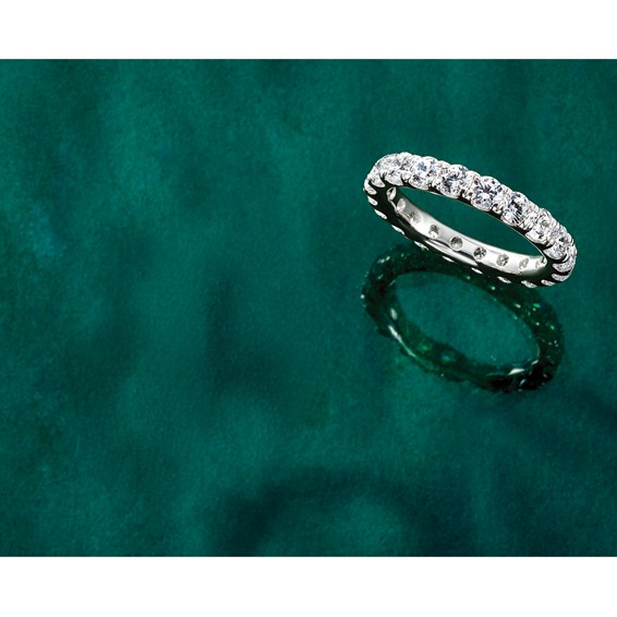 Platinum Lab Grown Diamond VS/SI+ G+ Eternity Band