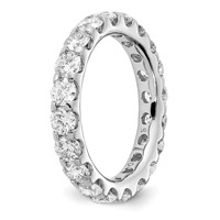 True Origin 14K White Gold 3 Carat Lab Grown Diamond VS+ F+ Complete Eternity Band view 4