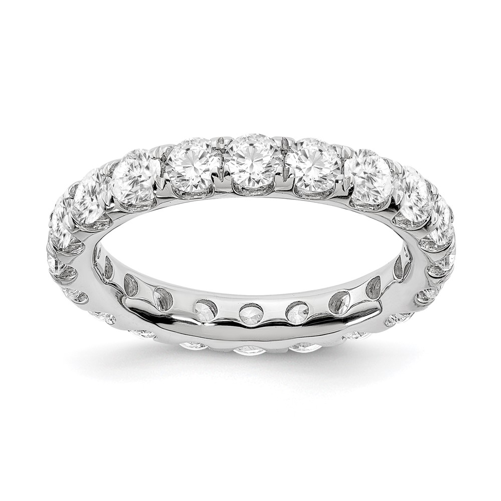True Origin 14K White Gold 3 Carat Lab Grown Diamond VS+ F+ Complete Eternity Band