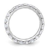 14K White Gold 3 Carat Lab Grown Diamond VS SI+ G+ Complete Shared Prong Eternity Band view 2