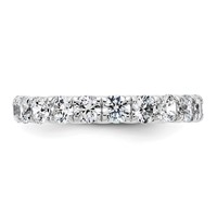 14K White Gold 3 Carat Lab Grown Diamond VS SI+ G+ Complete Shared Prong Eternity Band view 3