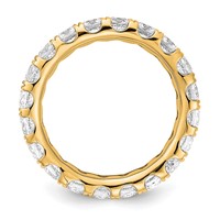 14K Yellow Gold 3 Carat Lab Grown Diamond VS SI+ G+ Complete Shared Prong Eternity Band view 2