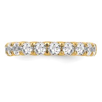 14K Yellow Gold 3 Carat Lab Grown Diamond VS SI+ G+ Complete Shared Prong Eternity Band view 4