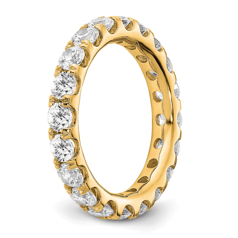 True Origin 14k 3 carat Lab Grown Diamond VS+ F+ Complete Size 5 Eternity Band (ET0005-300-5Y4LD)