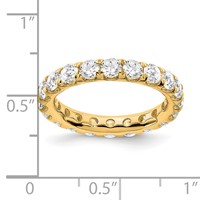 14K Yellow Gold 3 Carat Lab Grown Diamond VS SI+ G+ Complete Shared Prong Eternity Band view 3