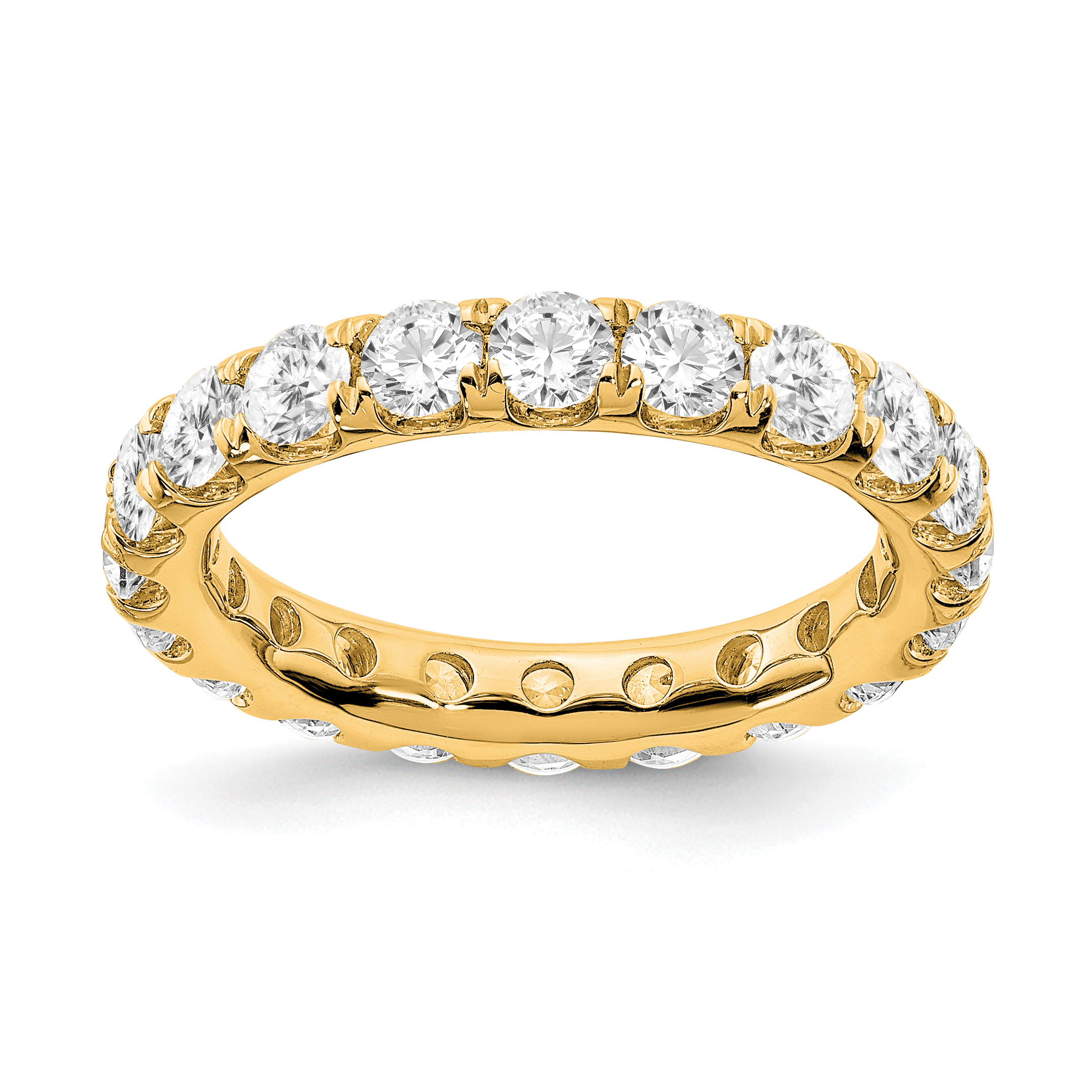 True Origin 14k 3 carat Lab Grown Diamond VS+ F+ Complete Size 5 Eternity Band (ET0005-300-5Y4LD)