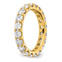True Origin 14K Yellow Gold 3 Carat Lab Grown Diamond VS+ F+ Complete Eternity Band view 4