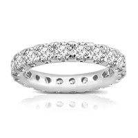 14K White Gold 3CT Uprg ET Mtg Only view 1