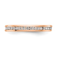 14K Rose Gold 0.50 Carat Lab Grown Diamond VS SI+ G+ Complete Channel Set Eternity Band view 4