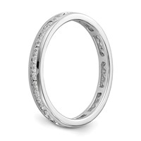 14K White Gold 0.50 Carat Lab Grown Diamond VS SI+ G+ Complete Channel Set Eternity Band view 5