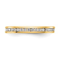 14K Yellow Gold 0.50 Carat Lab Grown Diamond VS SI+ G+ Complete Channel Set Eternity Band view 4