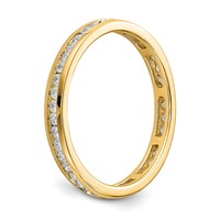 14K Yellow Gold 0.50 Carat Lab Grown Diamond VS SI+ G+ Complete Channel Set Eternity Band view 5