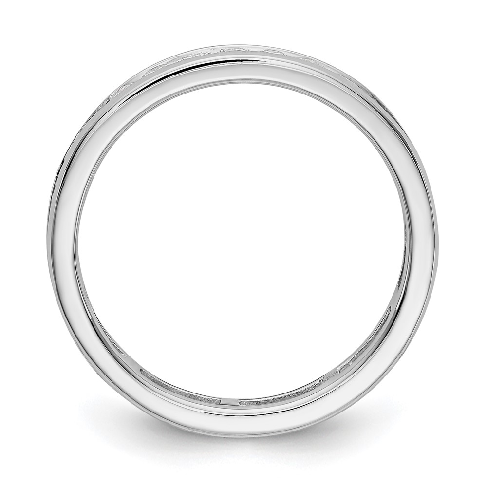 14k White Gold 1 carat Lab Grown Diamond VS/SI+ G+ Complete Channel Set Size 4 Eternity Band (ET0009-100-4WLG4)