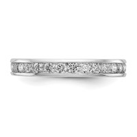 14K White Gold 1 Carat Lab Grown Diamond VS SI+ G+ Complete Channel Set Eternity Band view 4