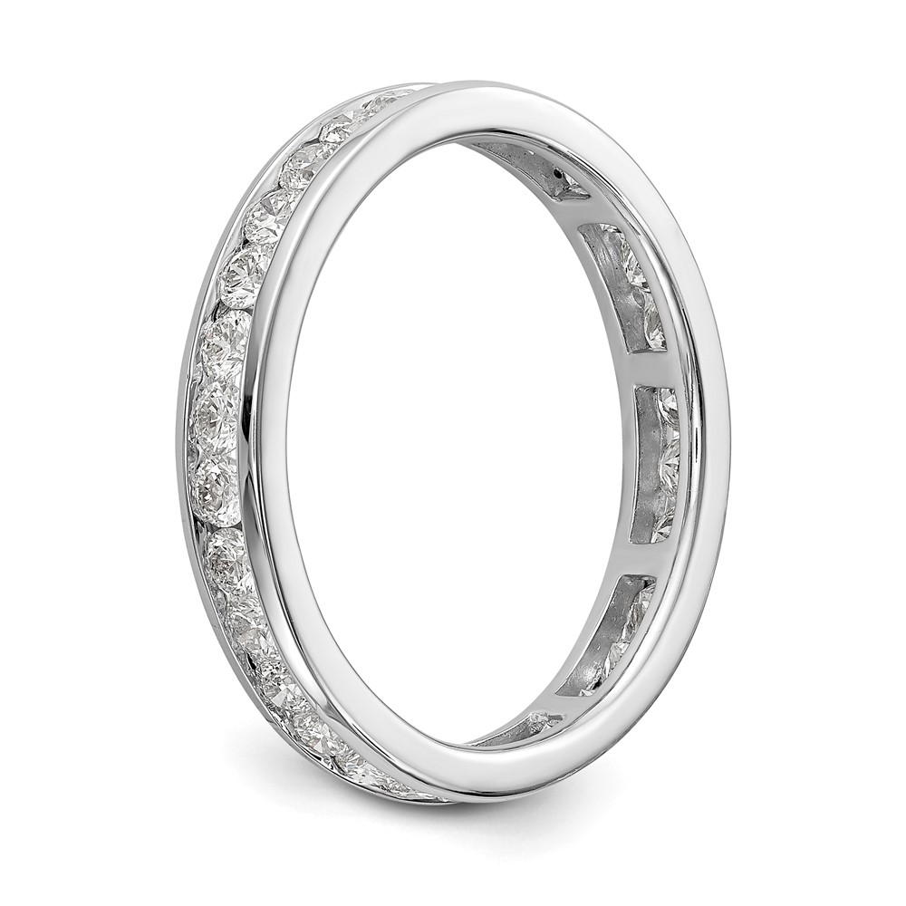 14k White Gold 1 carat Lab Grown Diamond VS/SI+ G+ Complete Channel Set Size 4 Eternity Band (ET0009-100-4WLG4)