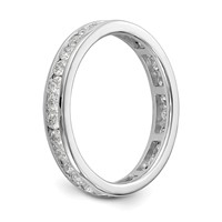 14K White Gold 1 Carat Lab Grown Diamond VS SI+ G+ Complete Channel Set Eternity Band view 5