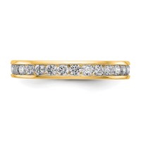 14K Yellow Gold 1 Carat Lab Grown Diamond VS SI+ G+ Complete Channel Set Eternity Band view 4