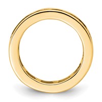 14K Yellow Gold 2 Carat Lab Grown Diamond VS+ F+ Princess Complete Channel Set Eternity Band view 2