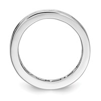 14K White Gold 2 Carat Lab Grown Diamond VS+ F+ Princess Complete Channel Set Eternity Band view 2
