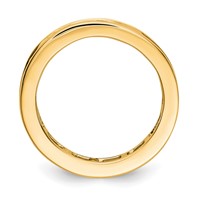 14K Yellow Gold 2 Carat Lab Grown Diamond VS+ F+ Princess Complete Channel Set Eternity Band view 2