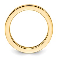 14K Yellow Gold 2 Carat Lab Grown Diamond VS+ F+ Princess Complete Channel Set Eternity Band view 2