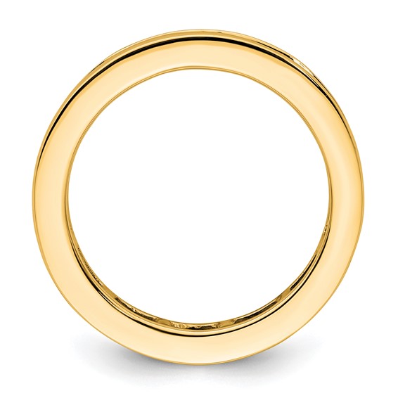 14k 2 carat Lab Grown Diamond VS+ F+ Princess Complete Channel Set Size 8.5 Eternity Band