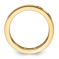 14K Yellow Gold 2 Carat Lab Grown Diamond VS+ F+ Princess Complete Channel Set Eternity Band view 2