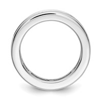 14K White Gold 3 Carat Lab Grown Diamond VS+ F+ Princess Complete Channel Set Eternity Band view 2
