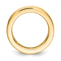 14K Yellow Gold 3 Carat Lab Grown Diamond VS+ F+ Princess Complete Channel Set Eternity Band view 2