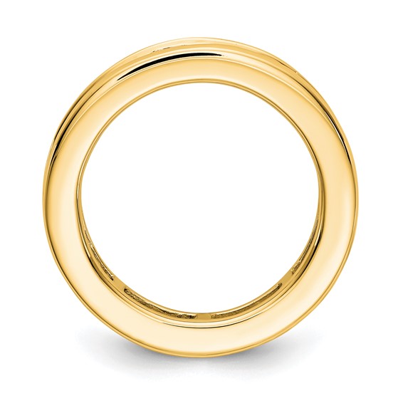 14k 3 carat Lab Grown Diamond VS+ F+ Princess Complete Channel Set Size 7.5 Eternity Band