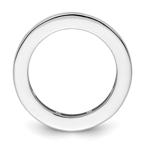 14k White Gold 3 carat Lab Grown Diamond VS+ F+ Princess Complete Channel Set Size 8.5 Eternity Band