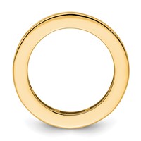 14K Yellow Gold 3 Carat Lab Grown Diamond VS+ F+ Princess Complete Channel Set Eternity Band view 2