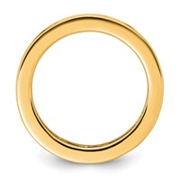 14K Yellow Gold 3 Carat Lab Grown Diamond VS+ F+ Princess Complete Channel Set Eternity Band view 2