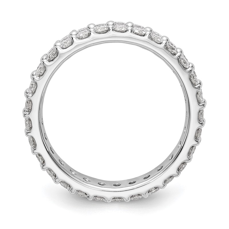 True Origin 14K White Gold 2 carat Lab Grown Diamond VS  D E F  Size 8.5 Eternity Band